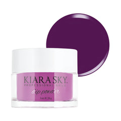 Kiara Sky Royal Purple dip powder 1oz bottle for durable color and easy application.