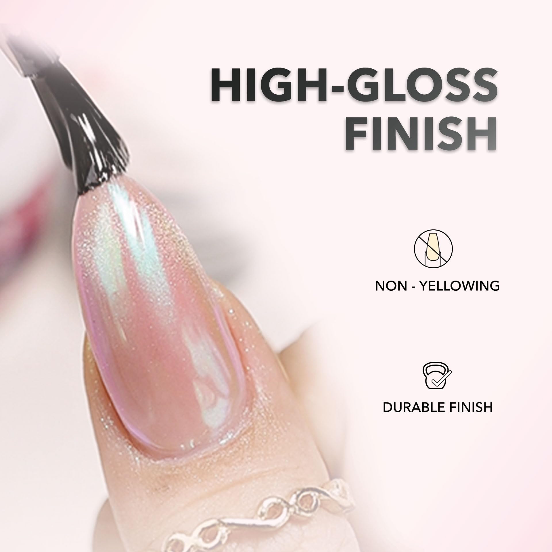 KIARA SKY Rub On Top Coat in use for easy soak-off gel manicure
