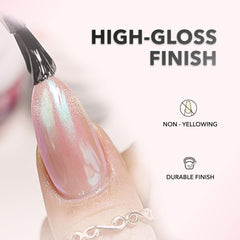 KIARA SKY Rub On Top Coat in use for easy soak-off gel manicure
