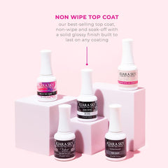 Kiara Sky top coat application brush shown for smooth, quick finish