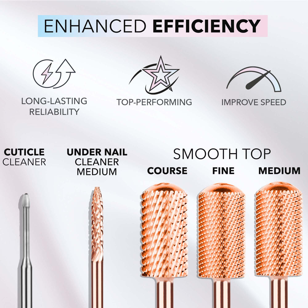 Kiara Sky Typhoon Fine Bit removes gel polish, dip powder, and acrylics