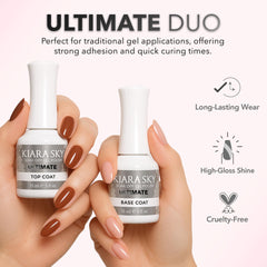 KIARA SKY Ultimate Gel Top Coat bottle front delivering glossy finish and chip-resistance