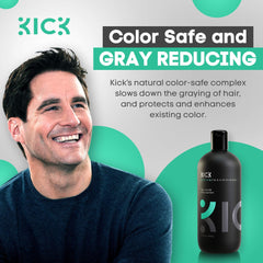 Kick Mens Conditioner Tea Tree ingredients hint at herbal extracts and amino acids.