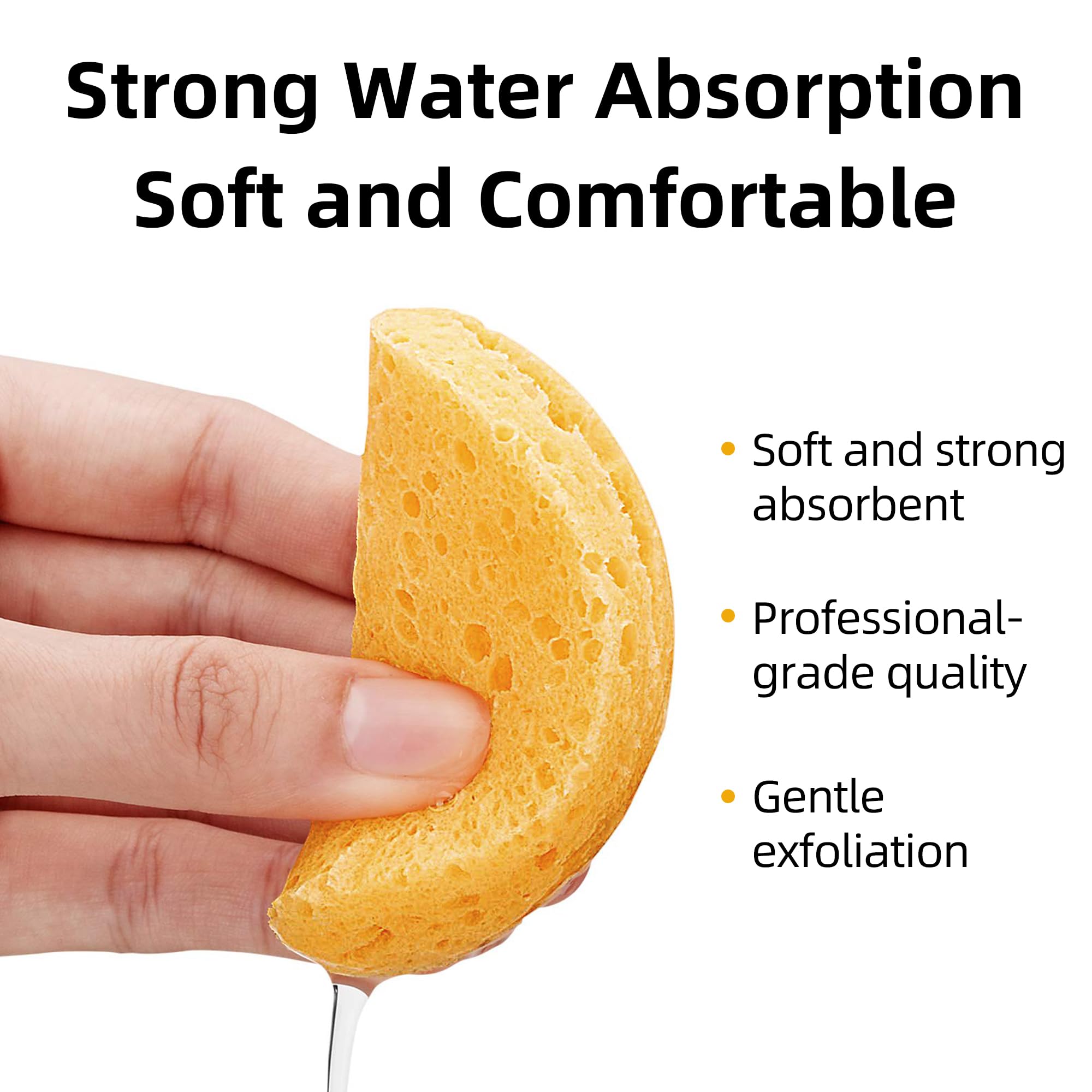 Kickleen facial sponge performing light exfoliation during skincare routine.