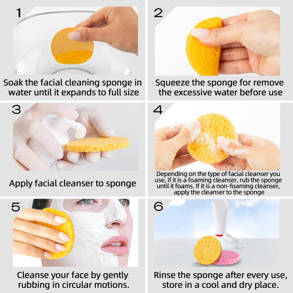 Kickleen travel-friendly sponge compact in hand for on-the-go cleansing.