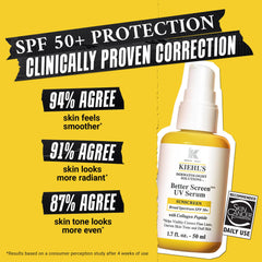 Kiehl's Better Screen UV Serum application on skin showing easy spread and absorption