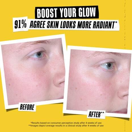 Invisible finish on skin after applying Kiehl's Better Screen UV Serum