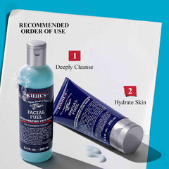 Kiehl's Face Wash foamy lather demonstrates cleansing for all skin types