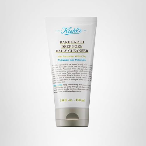 Kiehl's Rare Earth Deep Pore Cleanser for daily use on oily to normal skin.