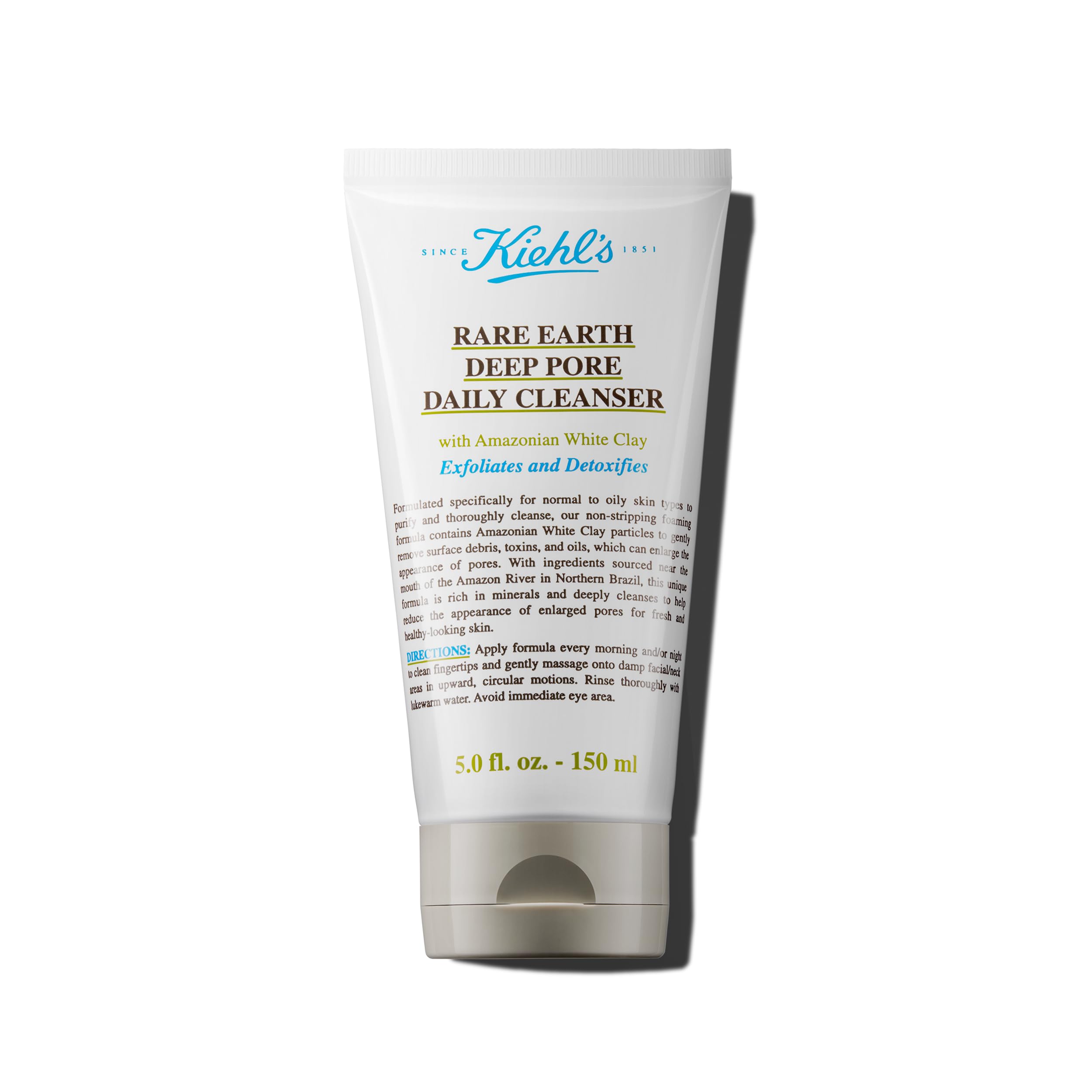 Kiehl's Rare Earth Deep Pore Cleanser bottle for daily oil control.