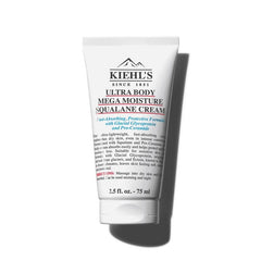 Kiehl's Ultra Body Barrier Repair Cream bottle shows fast absorption and deep hydration.