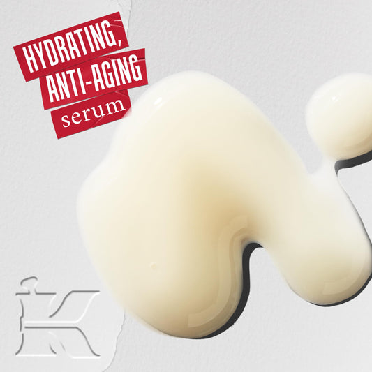 Close-up of Kiehl's hyaluronic-acid serum texture with lightweight absorption.