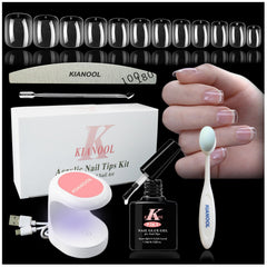 KIANOOL short square gel tip kit with 552 pieces for at-home manicure.