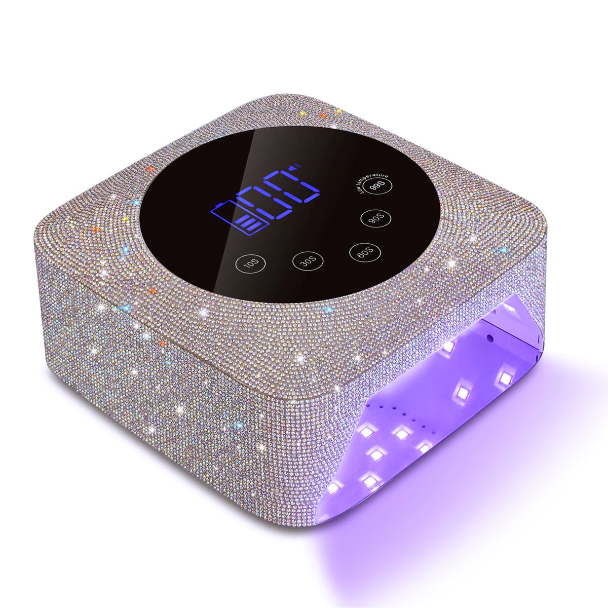 Kikugu cordless UV nail lamp with diamond surface for sparkling nails at home
