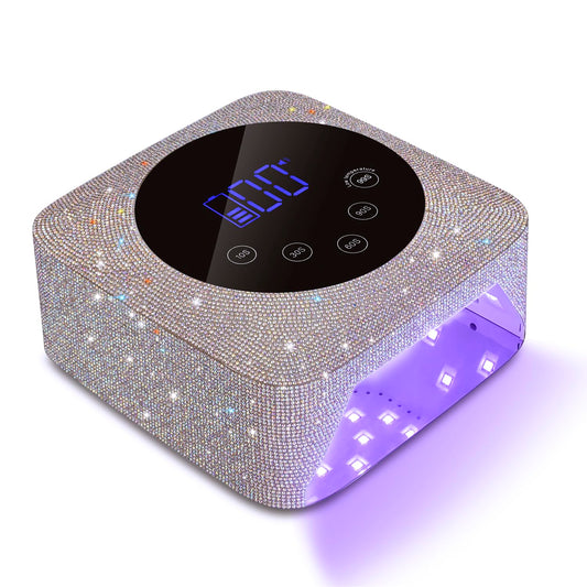 Kikugu cordless UV nail lamp with diamond surface for sparkling nails at home