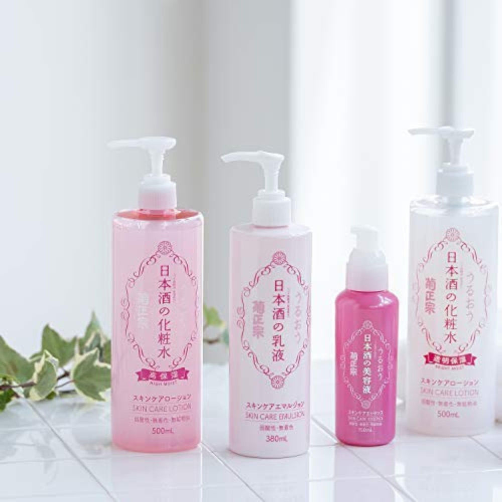 Kikumasamune quick-absorption lotion ideal for busy mornings.