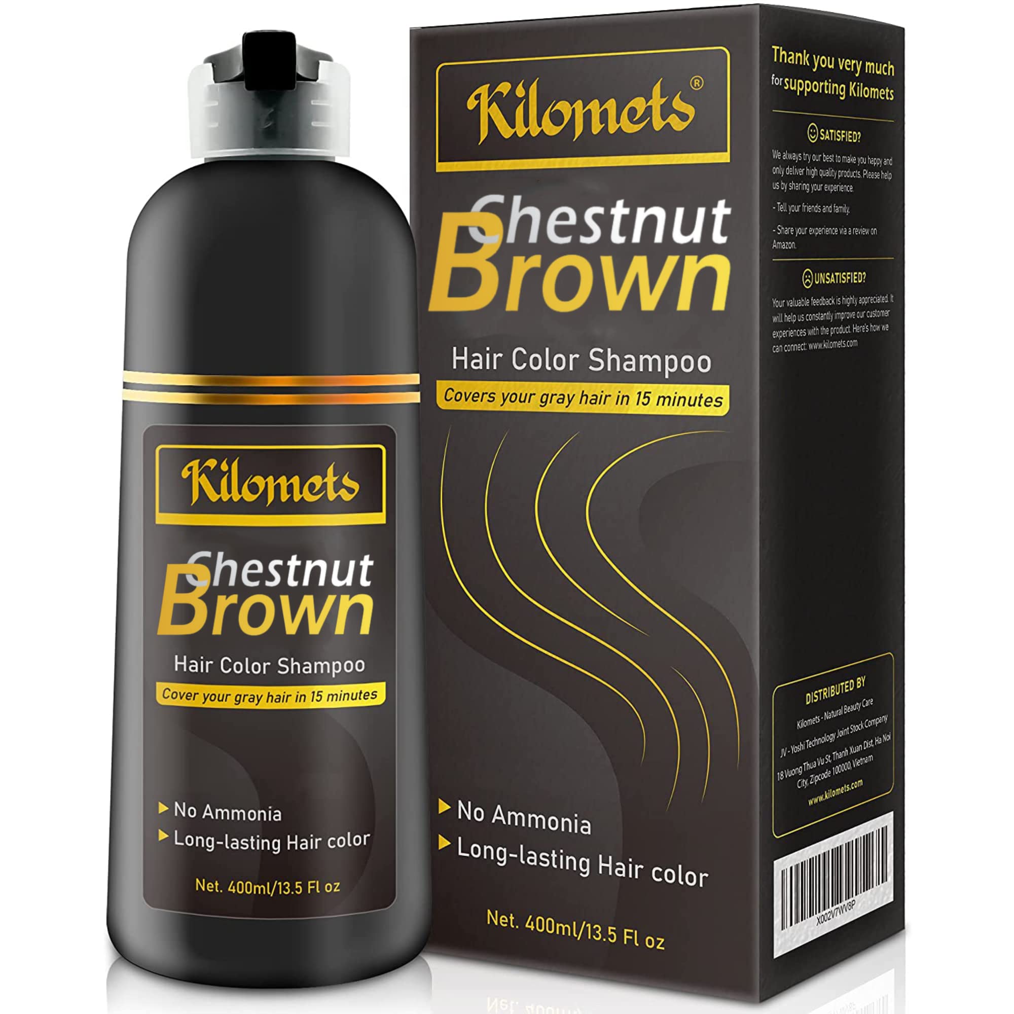 Natural oils nourish and shine hair during coloring.