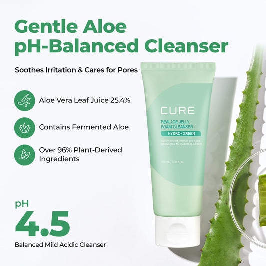 Kim Jeong Moon Aloe Foam Cleanser cream-to-foam texture supports comfortable makeup removal