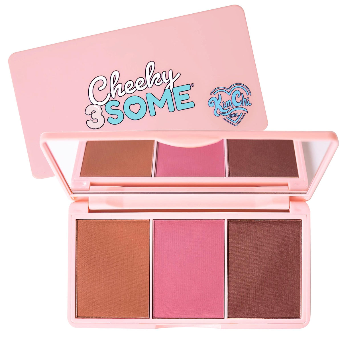 Kimchi Chic Beauty Cheeky 3Some Royal Flush palette offers three blendable blush shades.