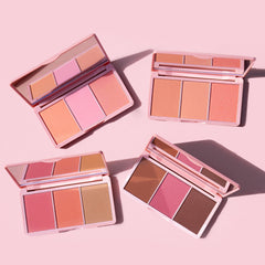 Kimchi Chic Beauty Cheeky 3Some Peach shade for warm cheek color.