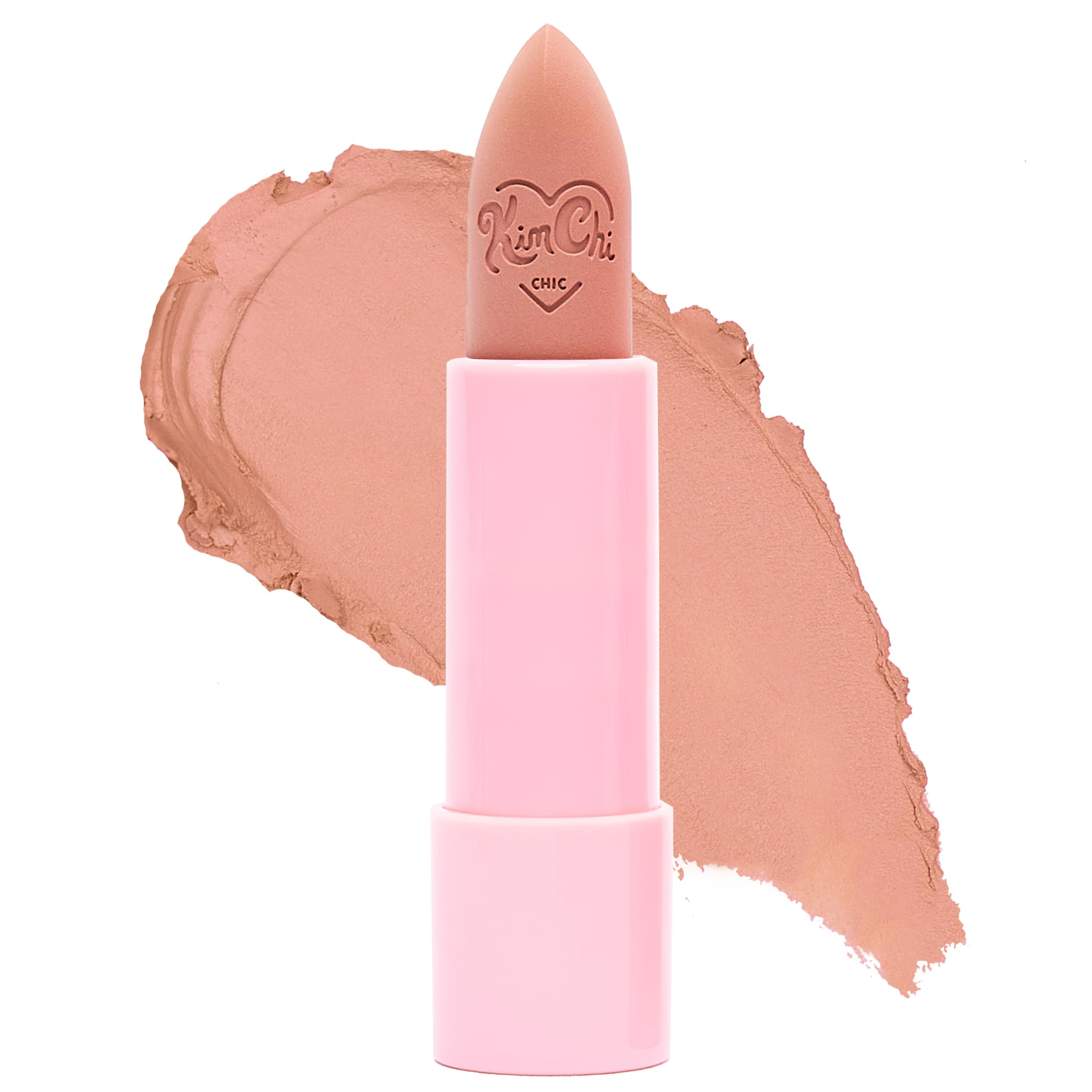 Kimchi Chic Marshmallow Butter Lippie tube close-up shows rich creamy color payoff.