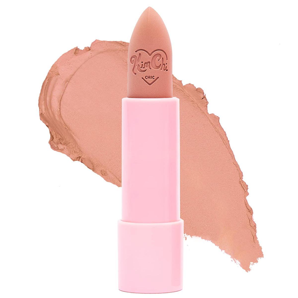 Kimchi Chic Marshmallow Butter Lippie tube close-up shows rich creamy color payoff.
