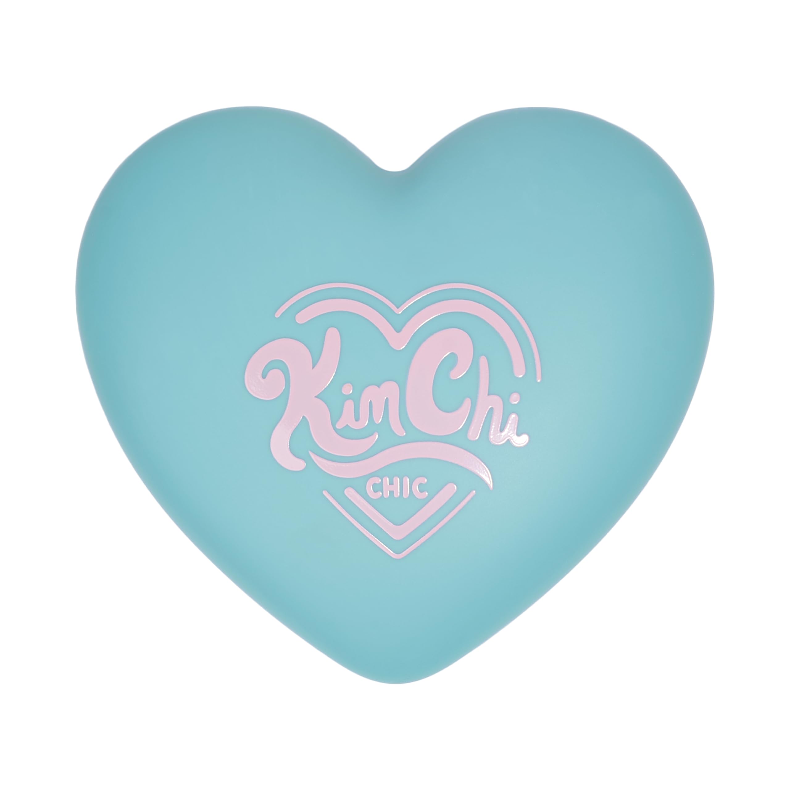 Kimchi Chic Spinning Hearts Love Eyeshadow palette highlights lids with shimmer shades for dimension.