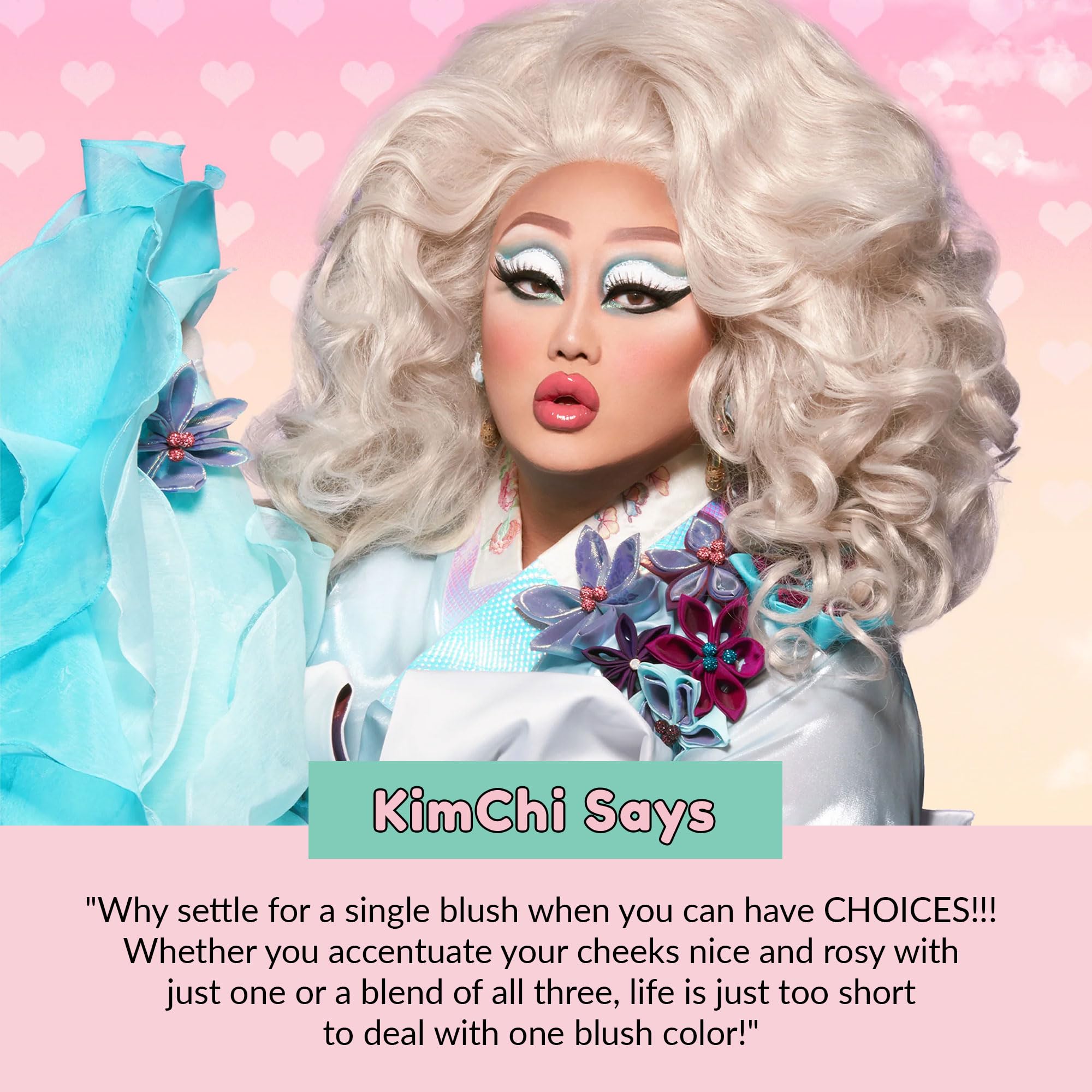 KimChi Chic Cheeky 3Some compact mirror supports quick touch-ups.