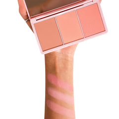 KimChi Chic Cheeky 3Some shades closeup highlighting warm rose, pink, and apricot tones.