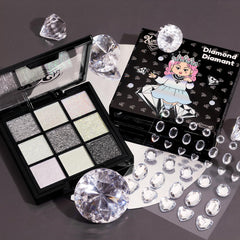 KimChiChic Jewel Collection close-up of pigment-rich matte and glitter shades.