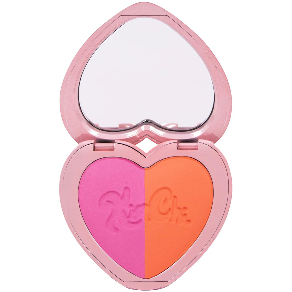 KimChiChic Beauty Thailor Blush Duo heart-shaped compact with mirror for on-the-go touch-ups