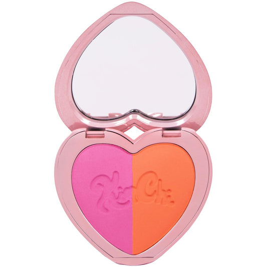 KimChiChic Beauty Thailor Blush Duo heart-shaped compact with mirror for on-the-go touch-ups