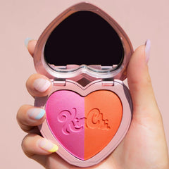 KimChiChic two-tone blush palette with dual pink shades for customizable flush