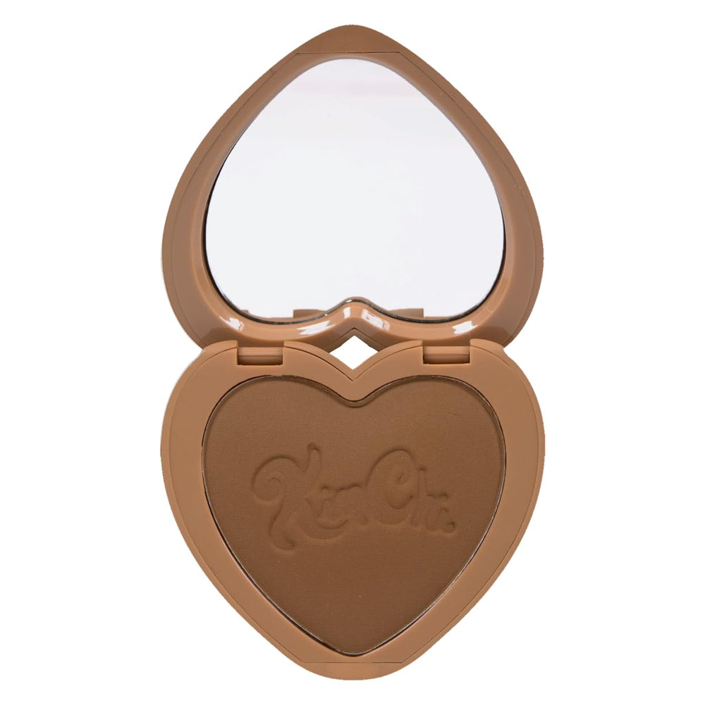 KimChiChic Beauty Thailor Bronzer in heart-compact with mirror for on-the-go touch-ups.