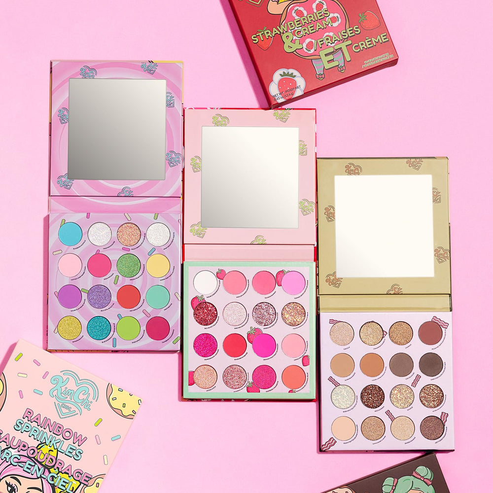 KimChiChic Donut Collection finger swatches reveal pigment payoff.