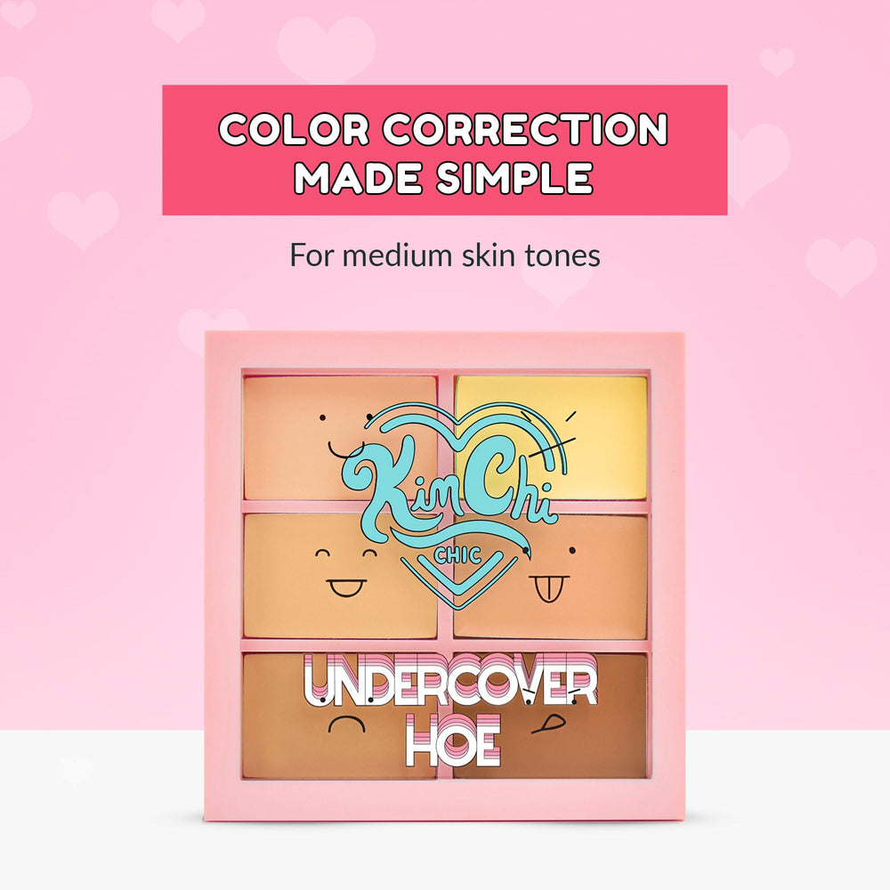 Kimchi Chic Undercover Hoe palette swatches displaying color-correcting options for redness