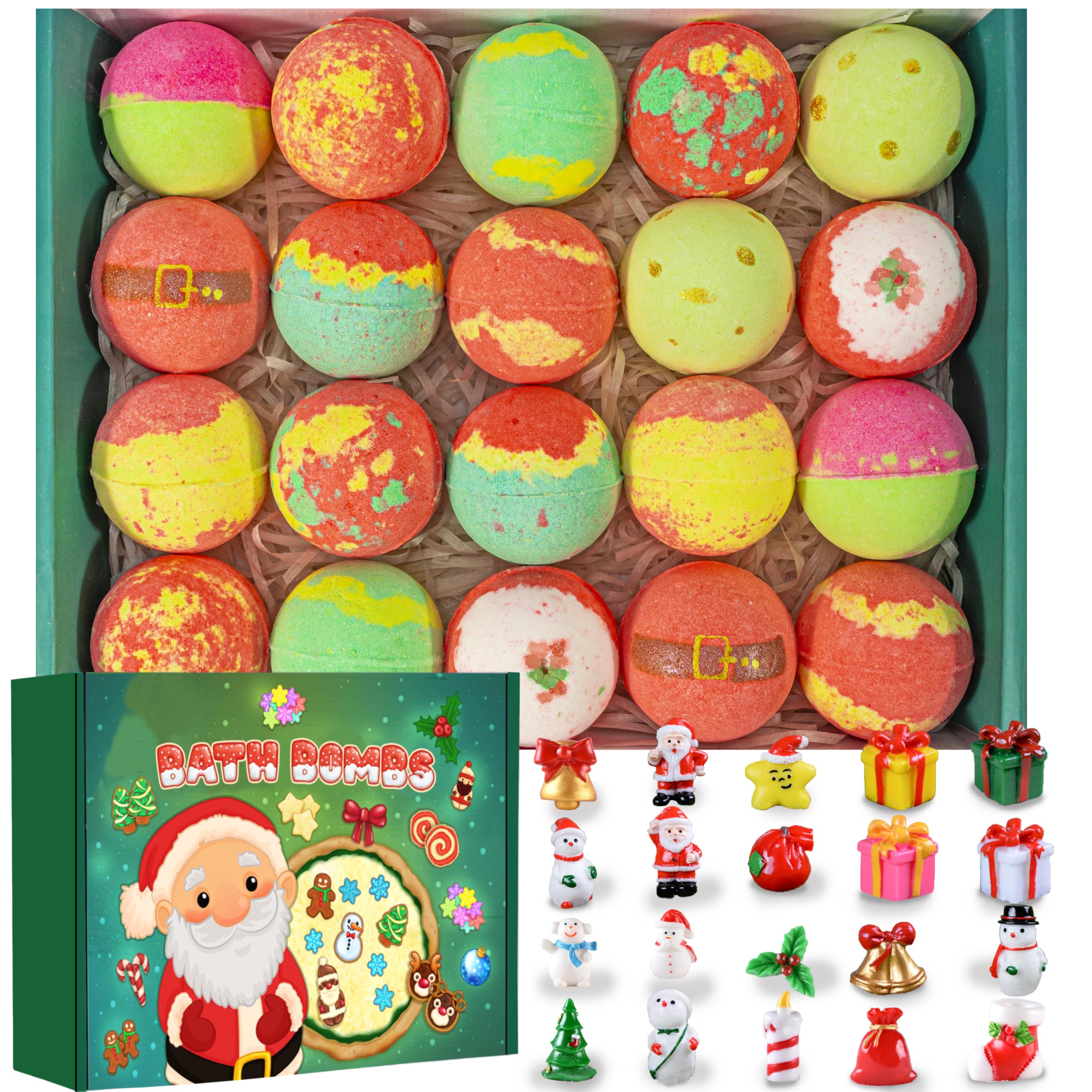 Kims Cosiart bath ball with surprises, vibrant festive bubbles for a playful bath.