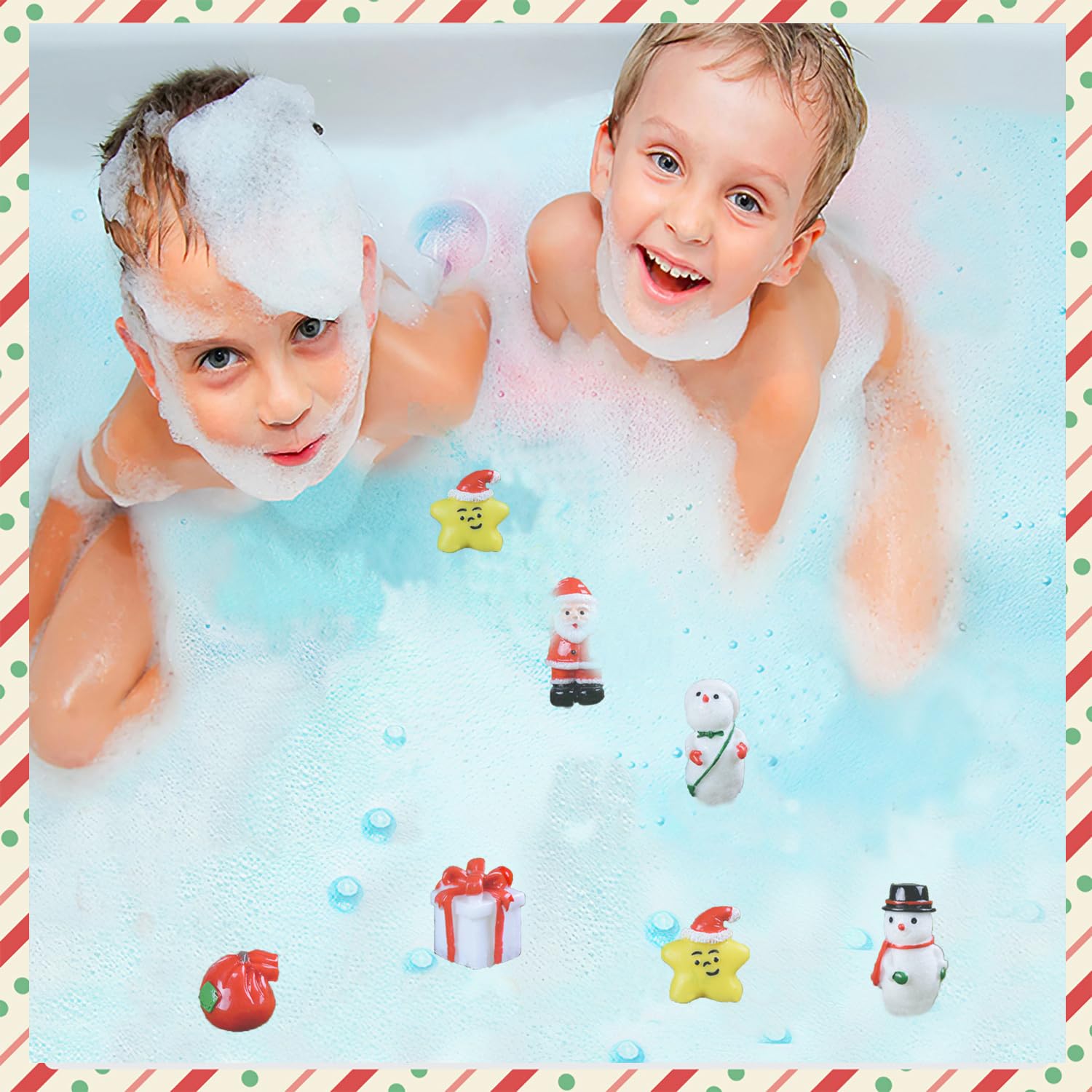 Kims Cosiart festive bath ball with rosy fragrance for pampered skin.