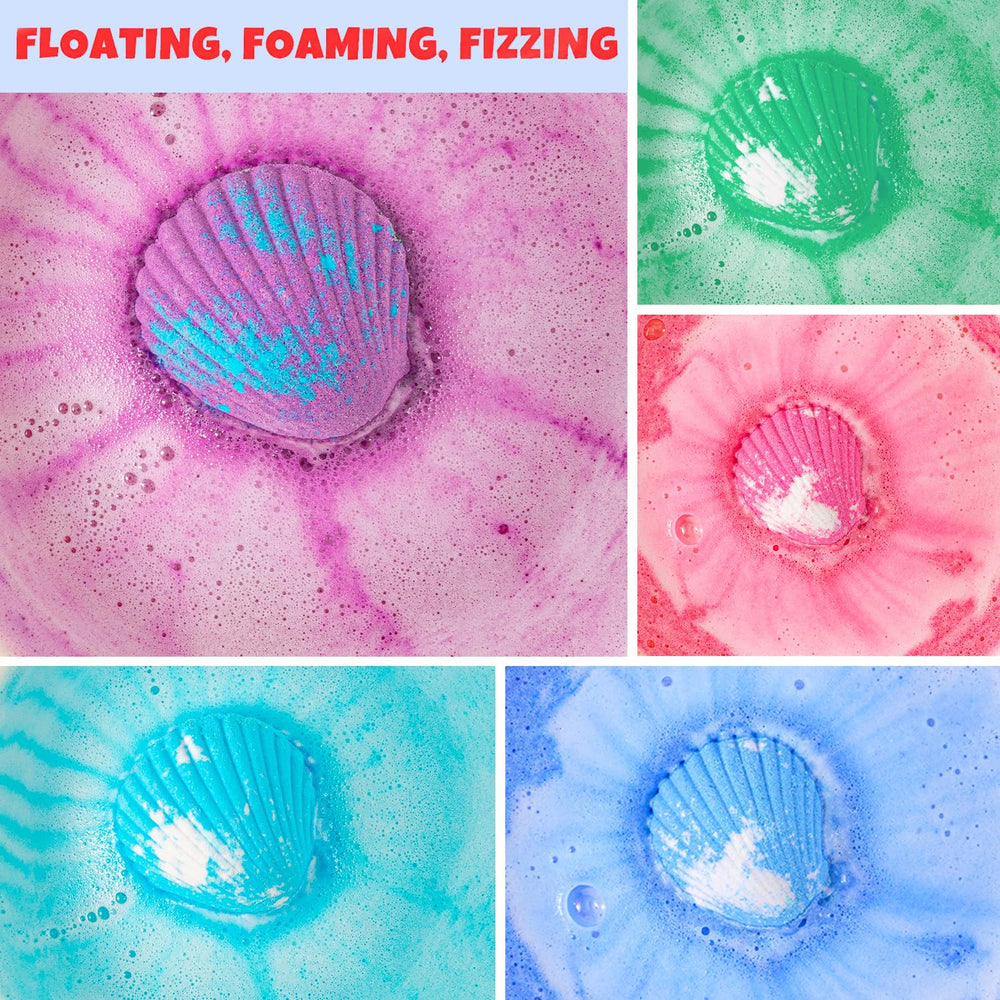 Kims Cosiart Mermaid Bath Bombs dissolve cleanly with no tub stains.
