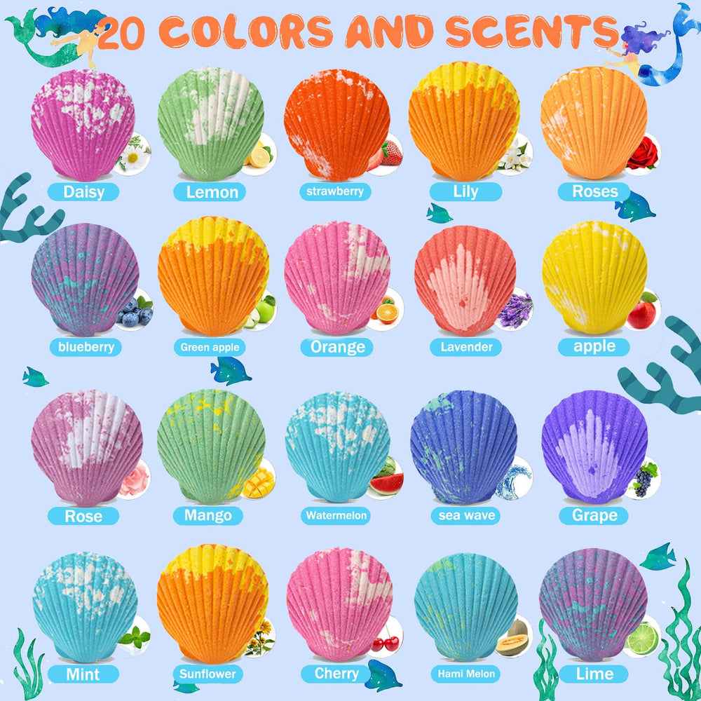 Kims Cosiart Mermaid Bath Bombs reveal a surprise jewel inside as it fizzes.
