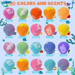 Kims Cosiart Mermaid Bath Bombs reveal a surprise jewel inside as it fizzes.