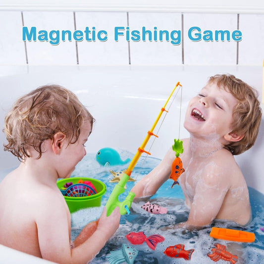 Kims Cosiart bath bombs reveal a fishing game inside during bath time.