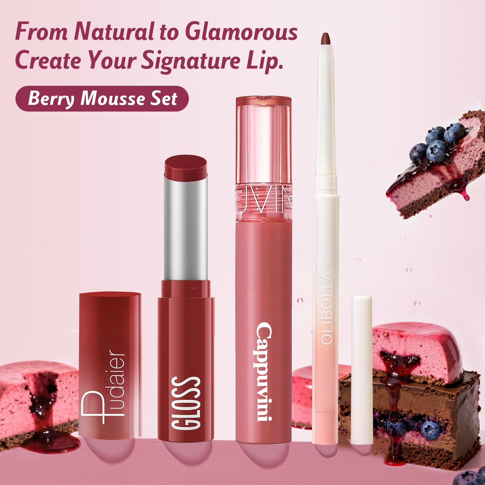 KIMUSE gift-ready lip set arrives in elegant packaging.