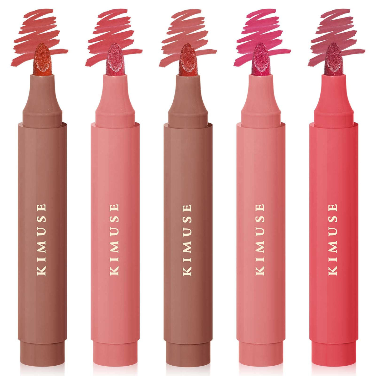 Kimuse Lip Stain Set with precise tip for clean, defined outlines.