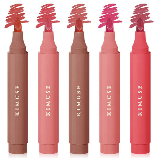 Kimuse Lip Stain Set with precise tip for clean, defined outlines.