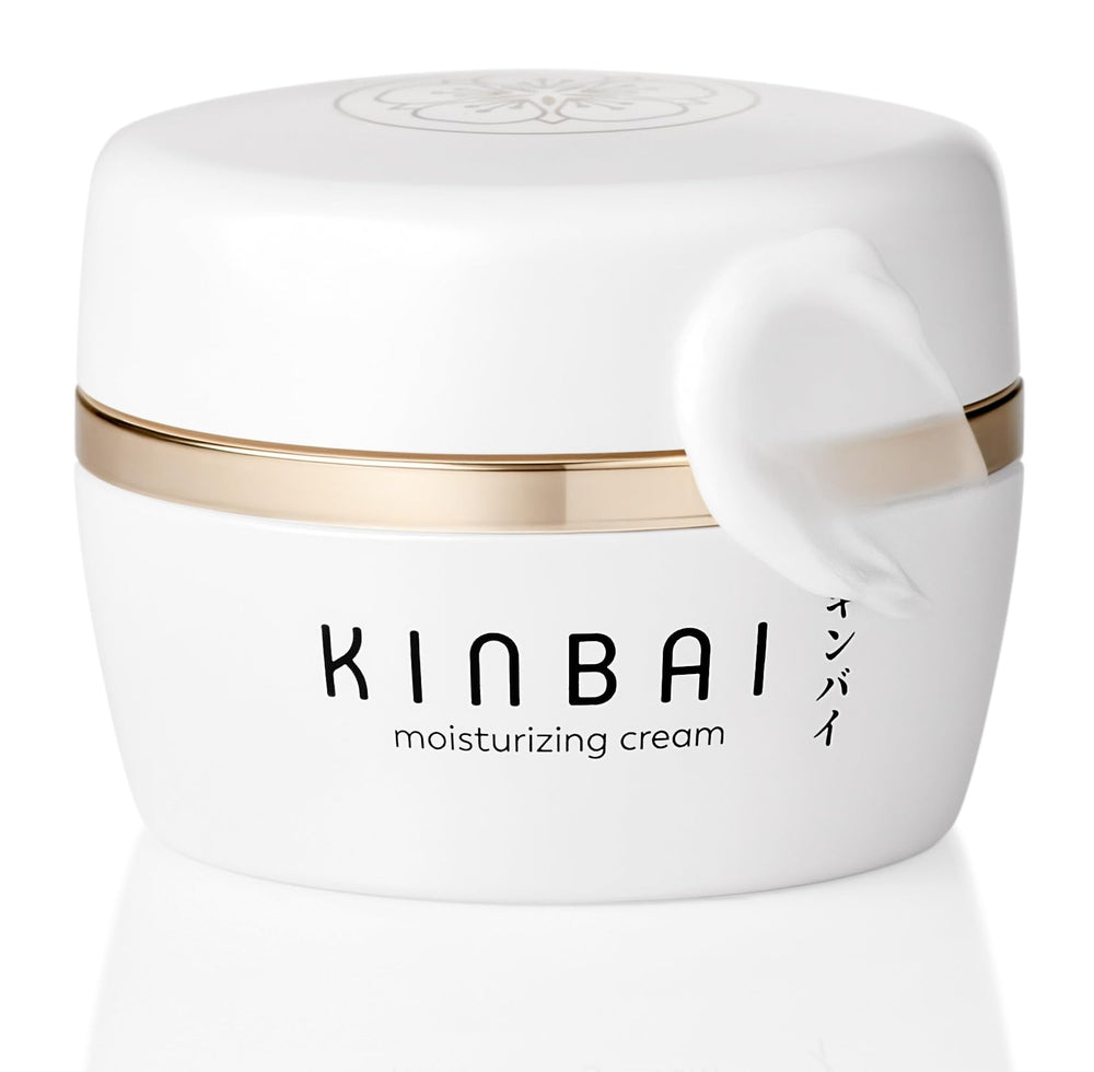 Kinbai Face Cream bottle with fragrance-free label for sensitive skin hydration.