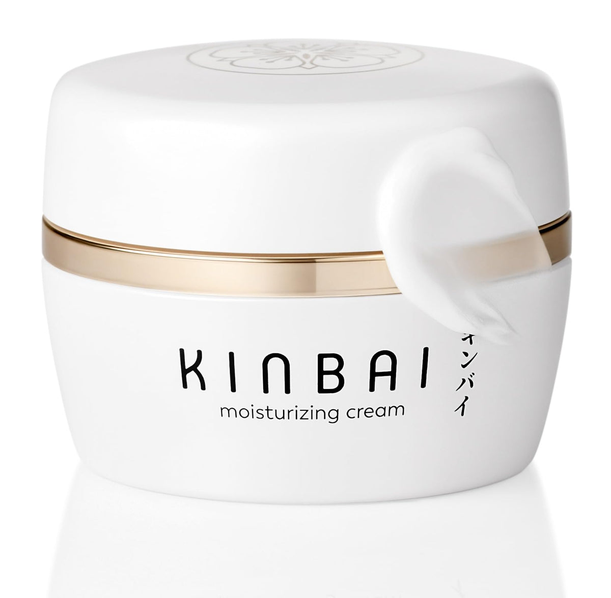 Kinbai Face Cream bottle with fragrance-free label for sensitive skin hydration.