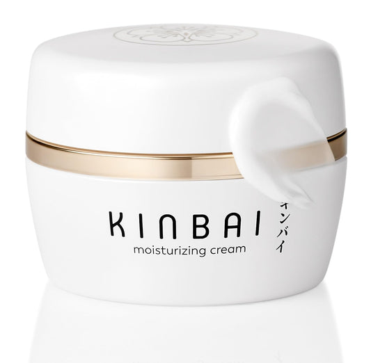 Kinbai Face Cream bottle with fragrance-free label for sensitive skin hydration.