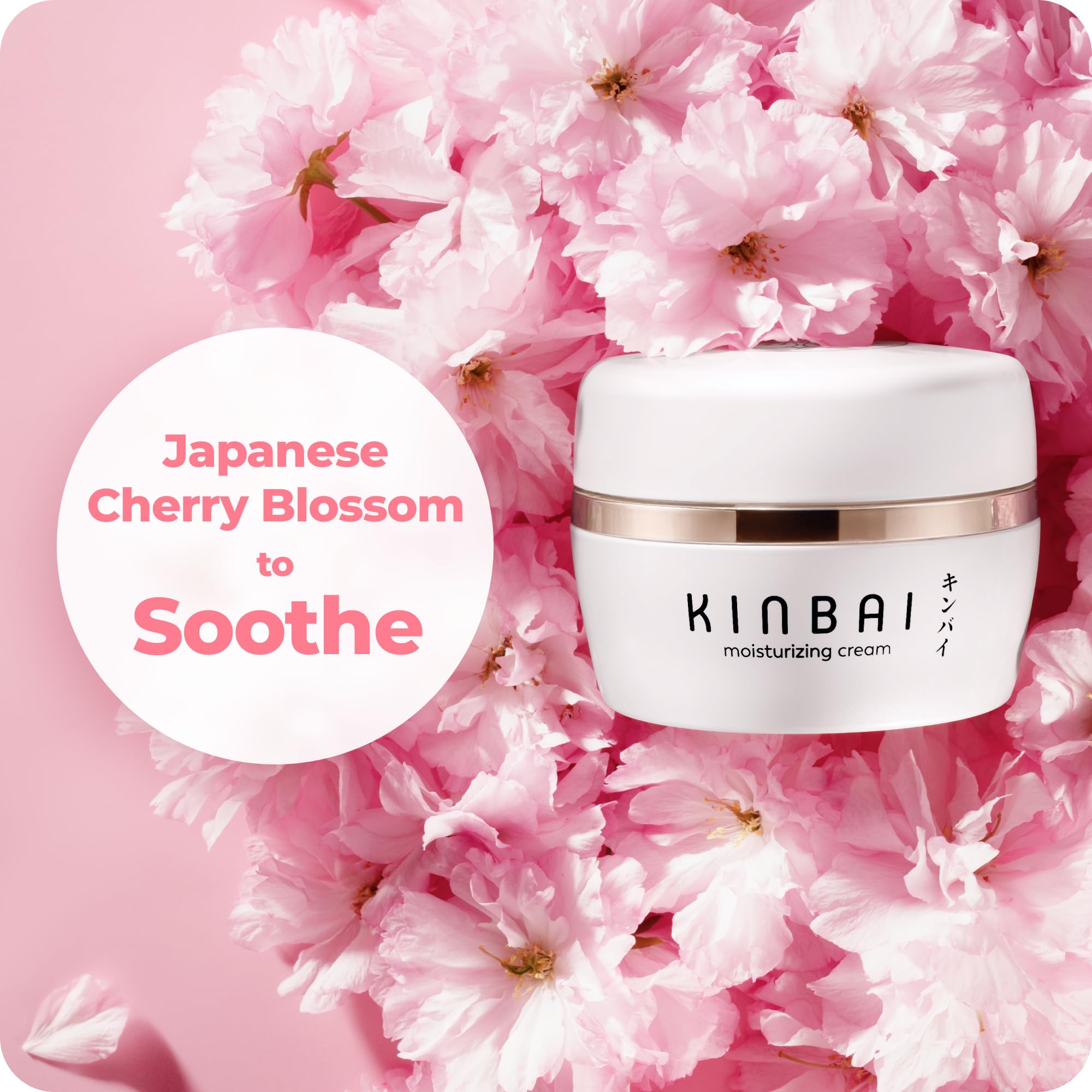Kinbai Face Cream cruelty-free badge signals ethical skincare choices.