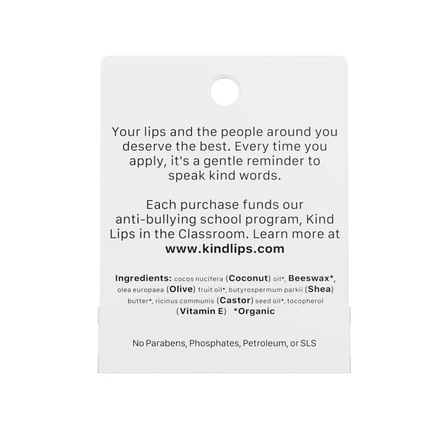 Kind Lips fragrance-free hypoallergenic lip balm for sensitive lips